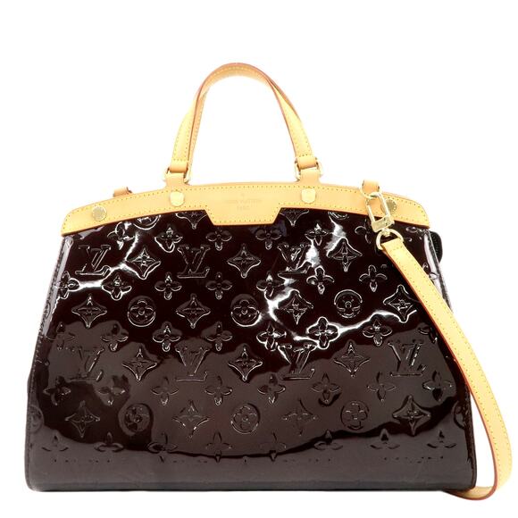 💎✨STUNNING✨💎AUTHENTIC Louis Vuitton Brea MM Vernis 2Way Hand Bag Amarante - Picture 2 of 16
